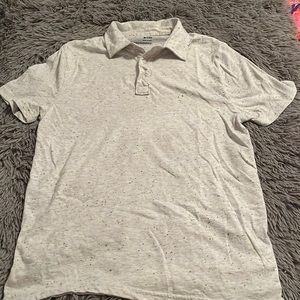 Mens cream spotted old navy polo collar shirt